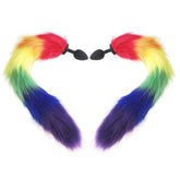 Rainbow-Colored Tail Plug Sex Toy